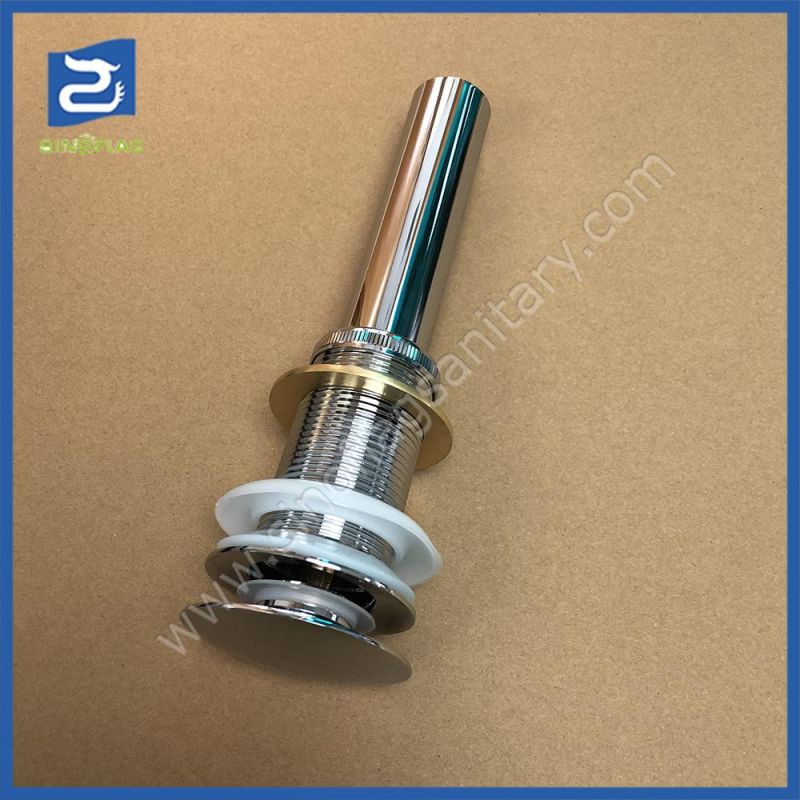 Big Cap Brass Pop up Waste Sink Drain with Overflow Click Clack Waste