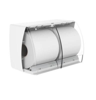 Customized Logo Toilet Wall Mount Double Roll Tissue Paper Towel Dispenser