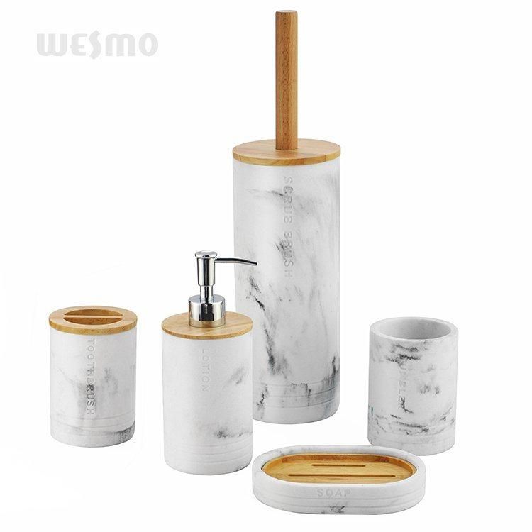 Eco-Friendly Bamboo Bathroom Set/ Bathroom Accessories/ Bath Accessory