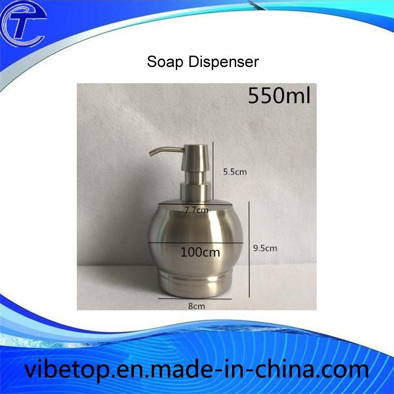Hotel Bathroom 500ml Stainless Steel Soap Dispenser Bottle