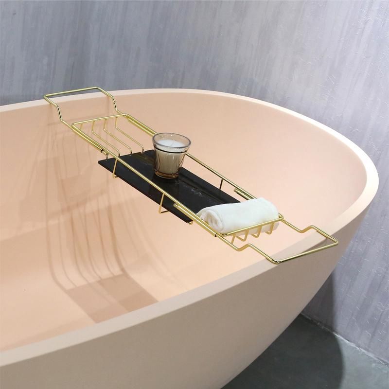 Fungi-Proofing Bamboo Bathtub Caddy Tray Wholesale Caddy with Extending Sides