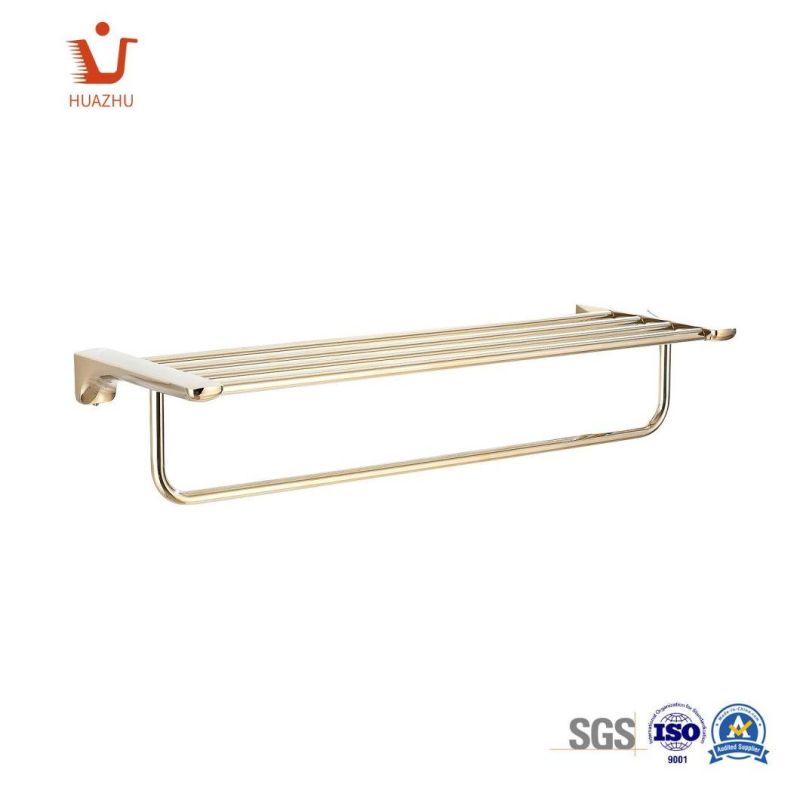 Wall Mounted Zinc Alloy Towel Shelf