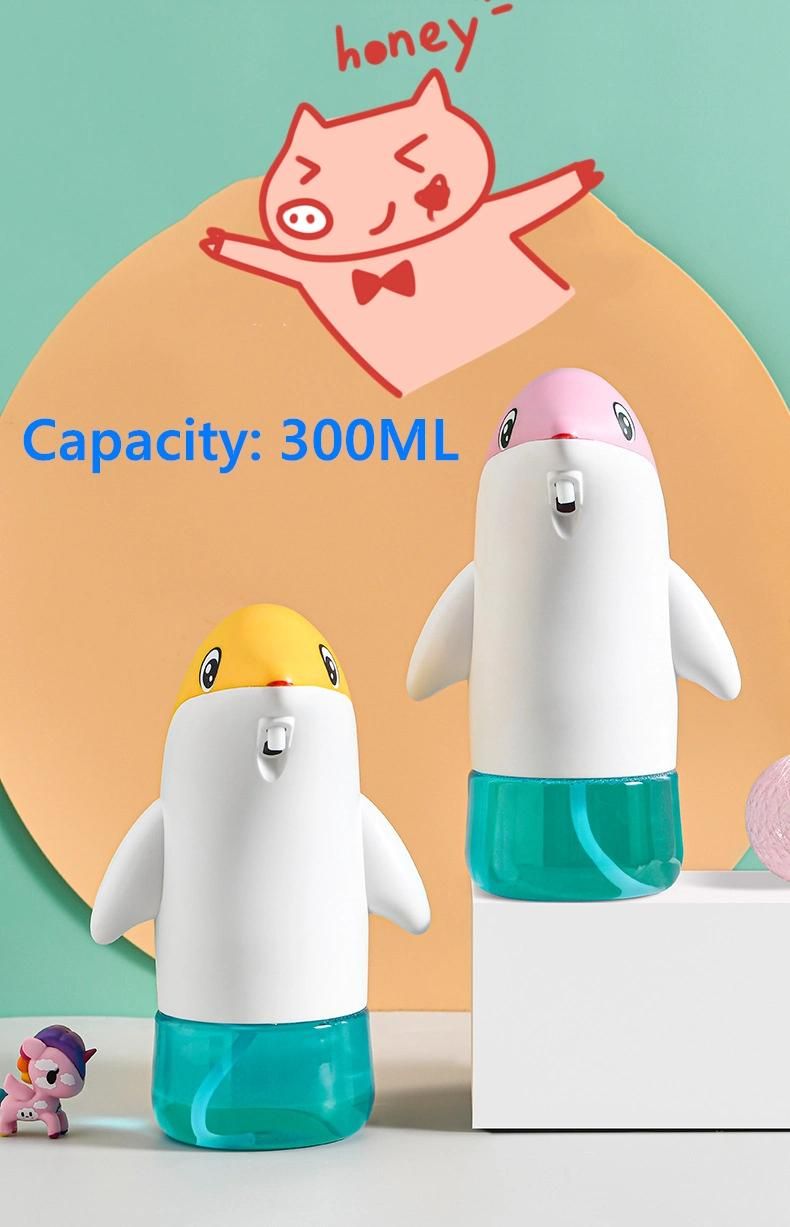 Creative Design Adorable Cute Penguin 300ml Touch Free Portable Foam Soap Dispenser for Bathroom Kitchen Touchless Automatic Sensor Dispenser