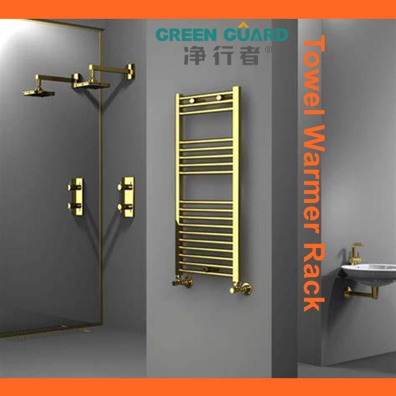 Luxury Golden Color Polish SUS 304 Tube Towel Warming Racks