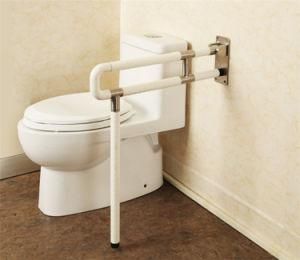 Floor Mounted ABS Stainless Steel Disabled Toilet Folding Grab Bars