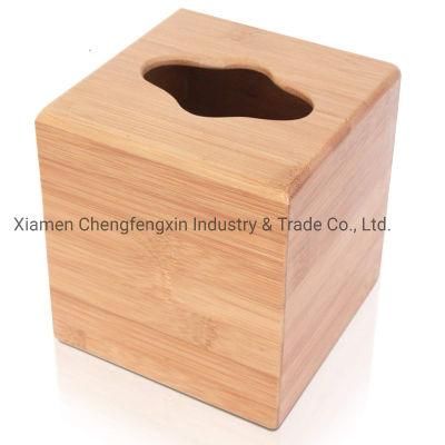 Natural Bamboo Square Tissue Box Holder, Cover