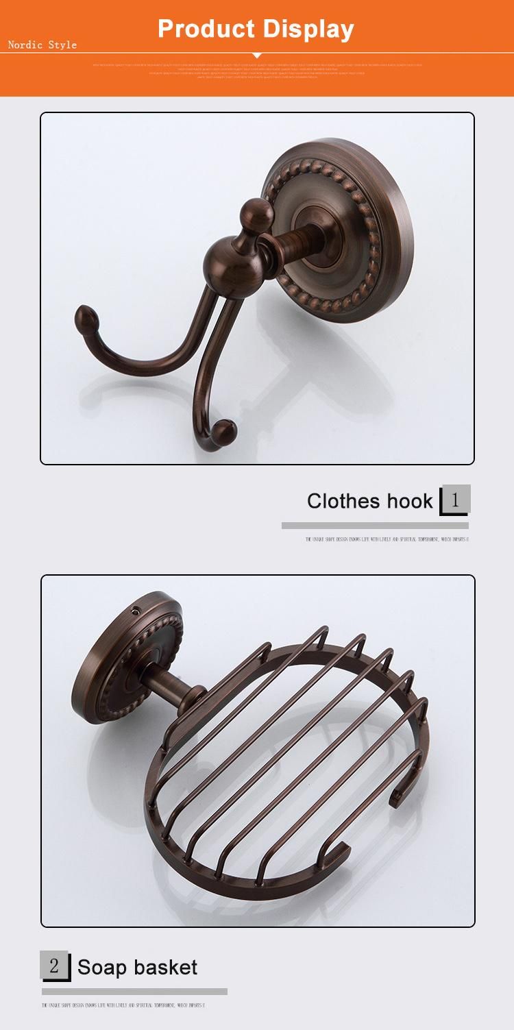 Oil Rubbed Bronze Metal Wall Mounted Whole Set Commercial Hotel Towel Rack