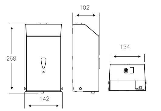 1000ml Stainless Steel Wall-Mounted Sensor Liquid Automatic Soap Dispenser