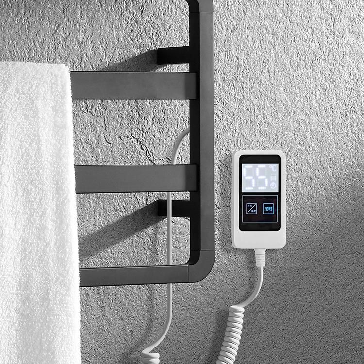 Kaiiy Wall Mounted Heated Towel Rack Electric Towel Warmer Bathroom Drying Rack Modern Towel Rack