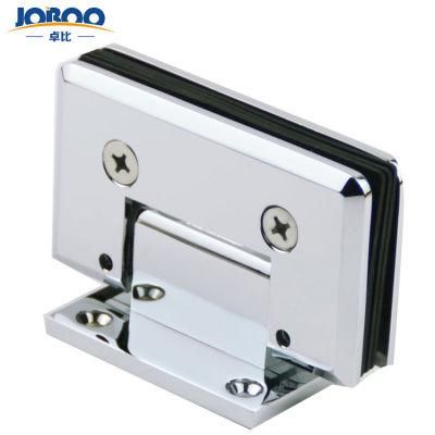 Bathroom Fittings Adjustable Glass to Glass 90 Degree Solid Brass Polish Chrome Phlishing Glass Shower Hinges Connector Joboo Zb634