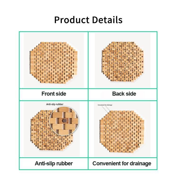 Amazon Hot Selling Customized High Quality Natural Synthetic Wood Mat Bathroom Bamboo Mat