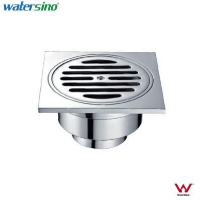 Watermark Square Round Brass Chrome Bathroom Shower Floor Drain