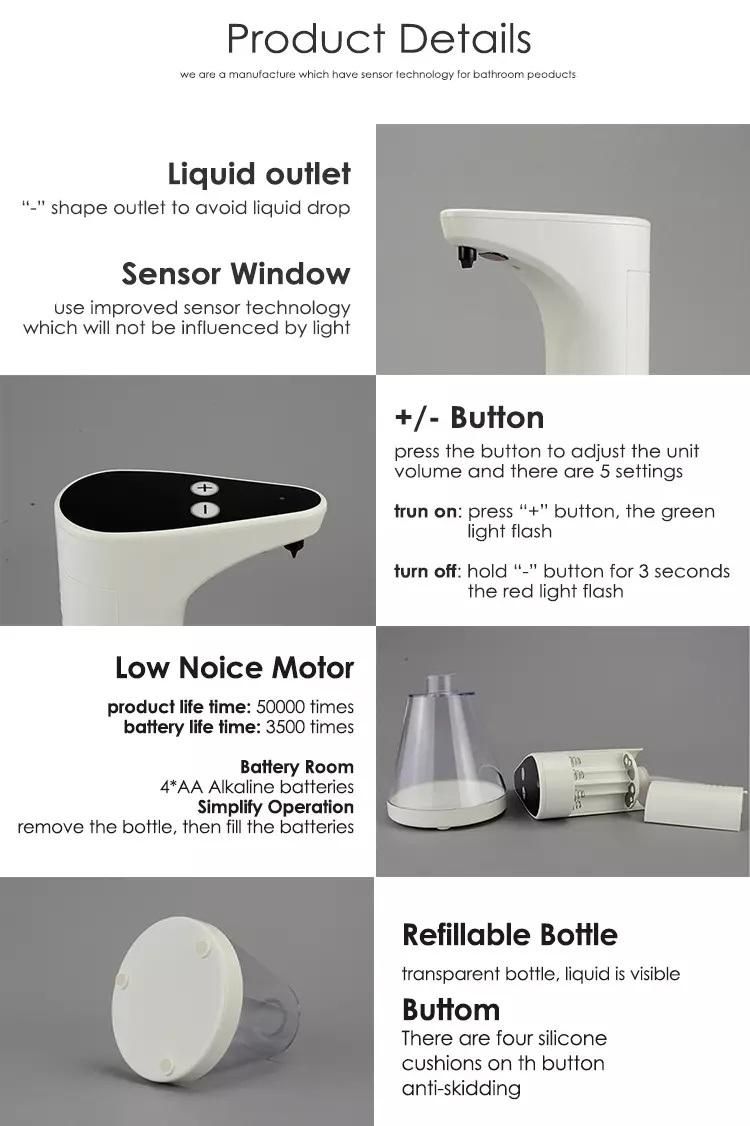 Desk Type Automatic Sensor Sanitizer Soap Dispenser for Gel/Spray/Foam Touchless Touch Free
