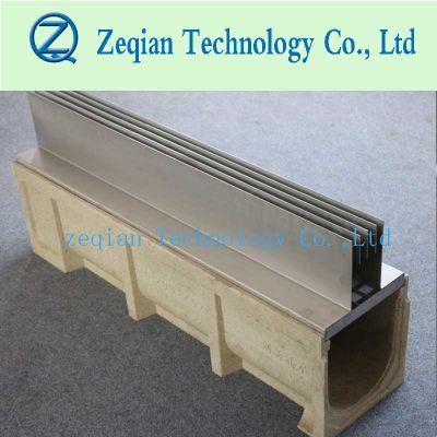 Middle Slotting Galvanize Steel Cover Polymer Edge Drainage Trench Channel