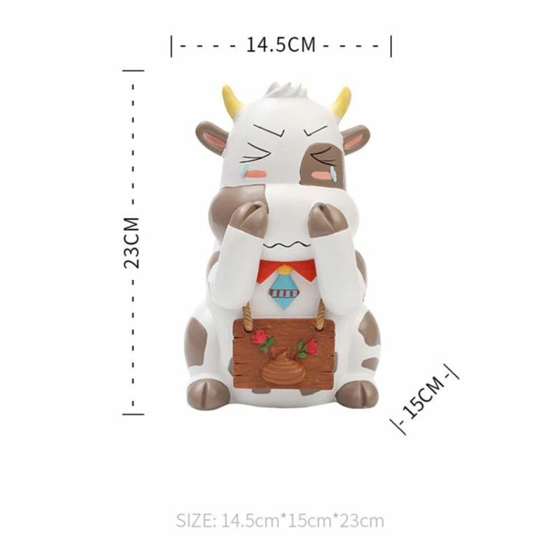 Creative Bathroom Toilet Storage Toilet Brush Holder Home Resin Accessories Floor Decoration Cute Cow Animal Decorations