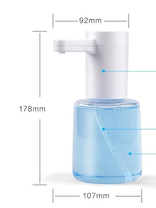 Touchless Soap Dispenser, 450ml Automatic Foaming Soap Dispenser with RGB Colorful Light, Auto Soap Dispenser for Bathroom Kitchen Toilet Office Hotel