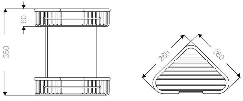 304 Stainless Steel Bathroom Triangle Corner Shelf Bathroom Shower Shelf Double Shower Shelf