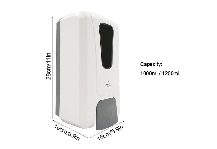 Public Commercial Wall Mounted 1200ml Manual Liquid Soap Antibacterial Gel Hand Sanitizer Dispenser