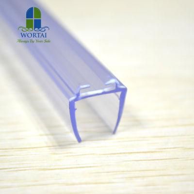 Transparent Water-Proof PVC Glass Door Seal Strip Magnetic Rubber Strips for Shower Room Bathroom