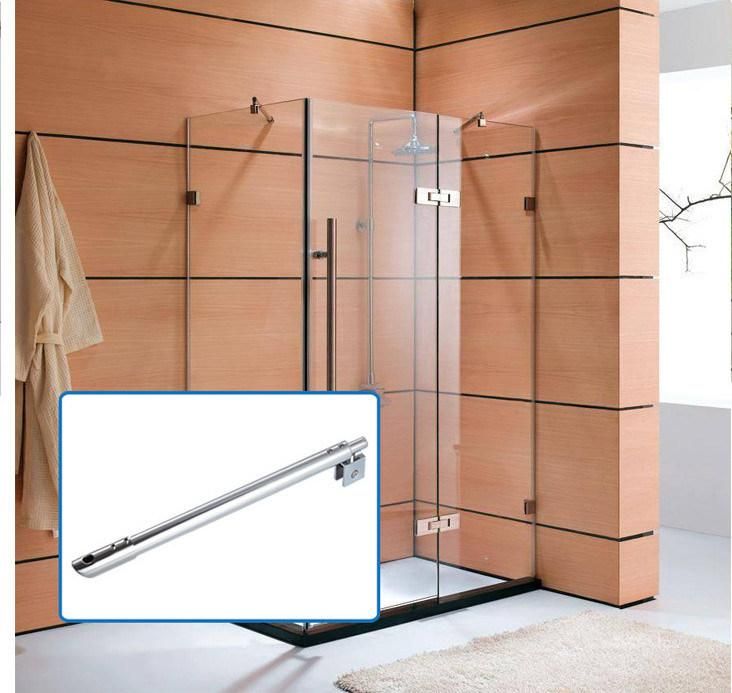 Frameless Shower Door Fixed Panel Wall-to-Glass Support Bar