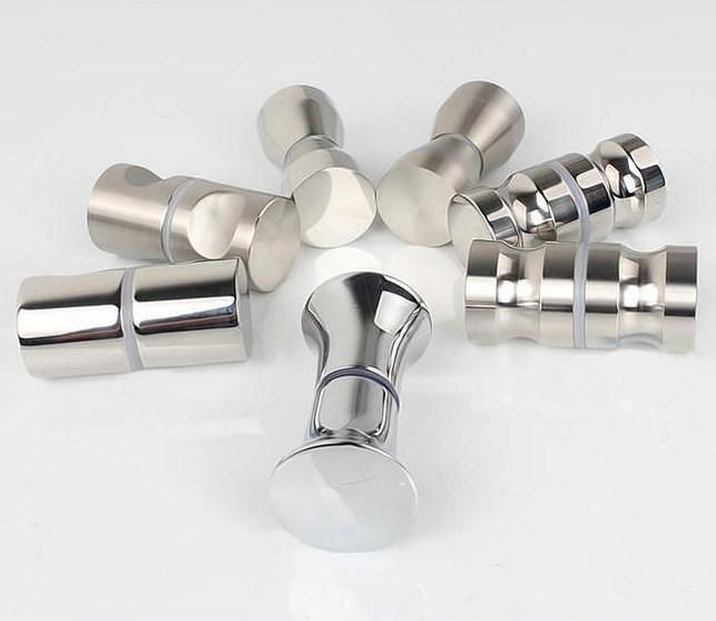 Stainless Steel Shower Door Knob Set Chrome Shower Screen Handle