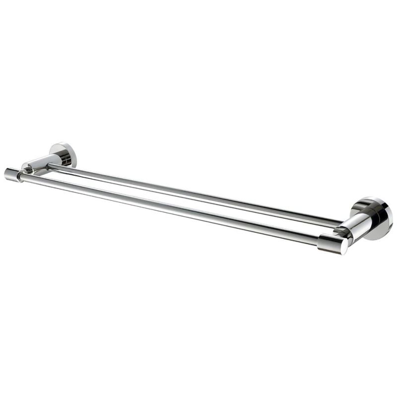 SUS304 Stainless Steel Bathroom Kitchen Towel Holder Big Round Base Double Towel Bar