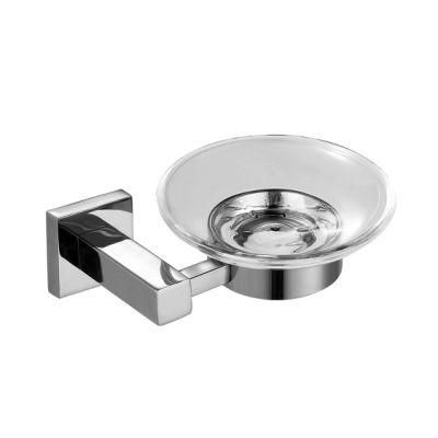 Glass Soap Holder Saver Wall Mounted Stainless Steel Soap Dish for Shower