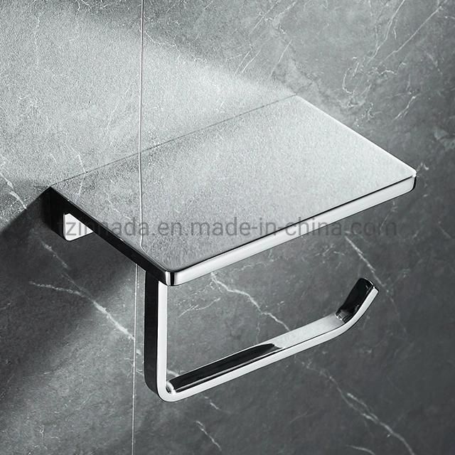 Bathroom Fitting Zinc Wall-Mounted Tissue Holder Metal Black Paper Holder (NC6688-MB)