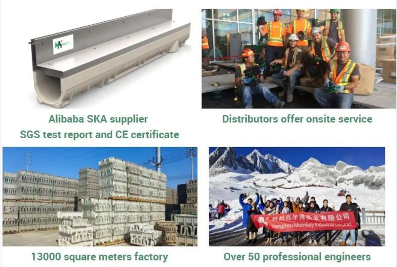Stainless Steel Grating Drainage Cover Polymer Concrete Drainage Channel