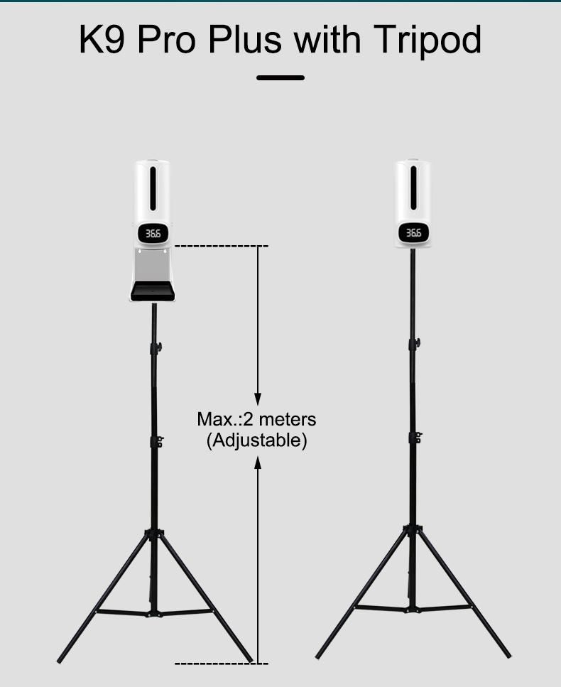K9 PRO Plus Automatic 1200 Ml Thermometer ABS Hand Sanitizer Dispenser with Sensor