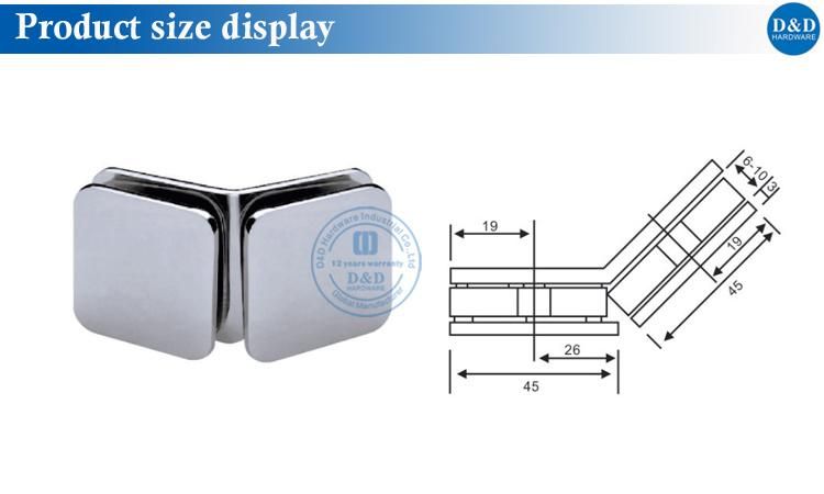 Glass Clip Clamp Hardware for Bathroom