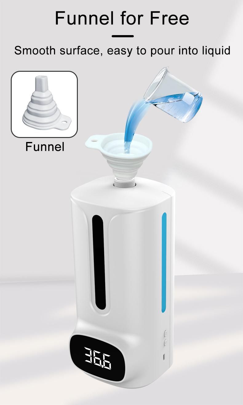 Desktop K9 PRO Plus Automatic Temperature Measuring Gel/ Foam/ Spray Liquid Soap Dispenser Thermometer Sanitizer for Washing Room