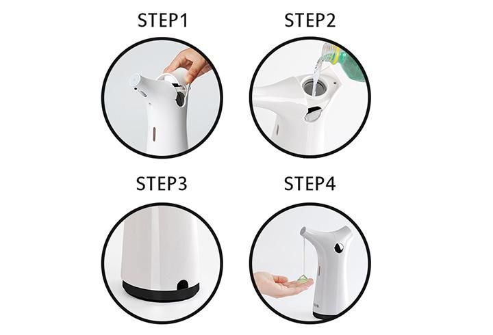 Fashionable 200ml Tabletop Touchless Hand Soap Dispenser for Hospital V-476