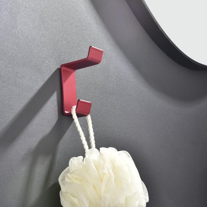 Aluminum Wall Mounted Hanger Adhesive Towel Robe Door Wall Hook