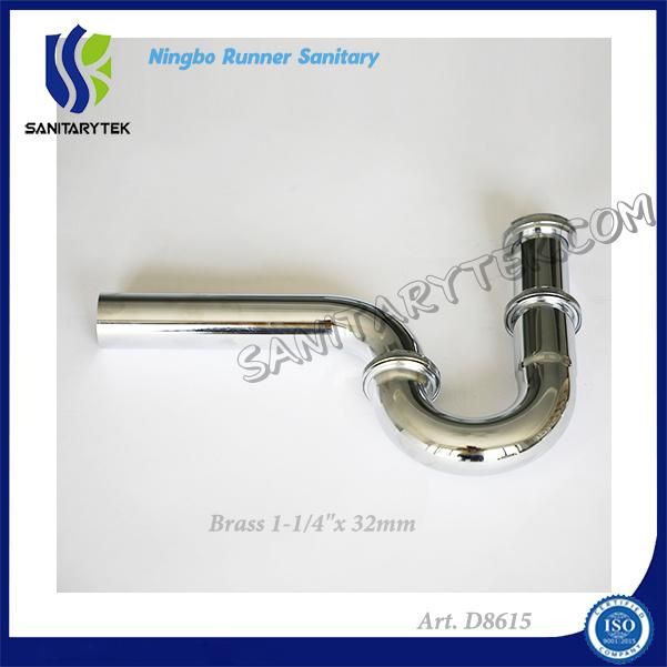 Competitive Brass P Trap Siphon for Wash Basin (D8615)