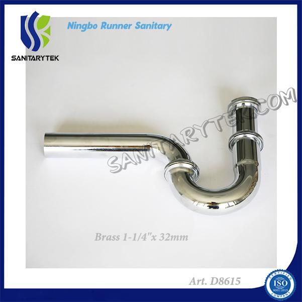 Competitive Brass P Trap Siphon for Wash Basin (D8615)