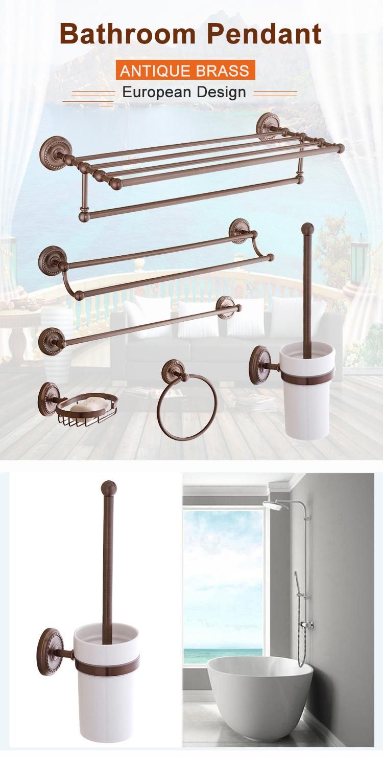 Oil Rubbed Bronze Metal Wall Mounted Whole Set Commercial Hotel Towel Rack