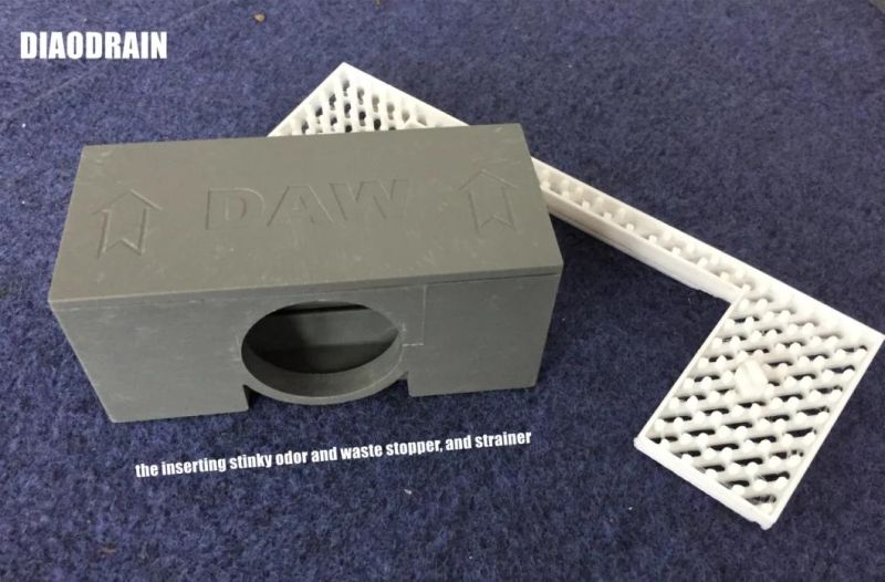 Smart Linear Shower Drain with a Magic Box Inside Stop Waste Back3