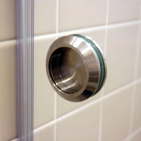 Round Stainless Steel Shower Glass Door Sliding Knob Finger Pull