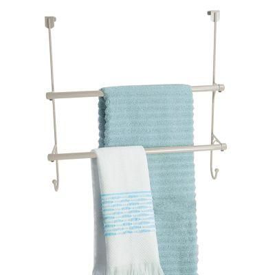 Metal Wire Over Door Towel Storage Shelf Organizer Rack