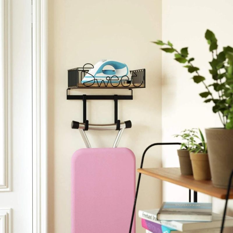 Metal Wall Mounted Hanger Wall Ironing Board Holder Laundry Room