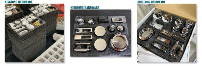 Stainless Steel Bathroom Hardware Shower Screen Roller System Gold Sliding Door Accessories Set