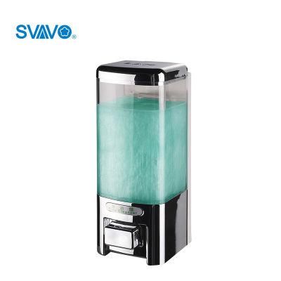 Chrome Plastic Wall Mount Soap Dispenser with 500ml Tank