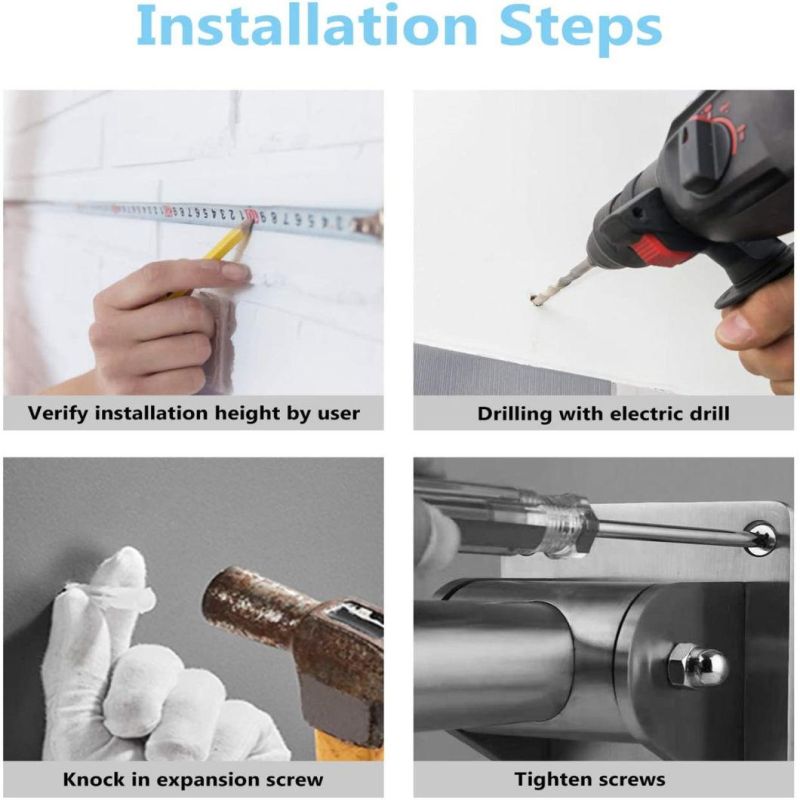 Stainless Steel Wall Mounted Toilet Safety U-Shape Grab Bar