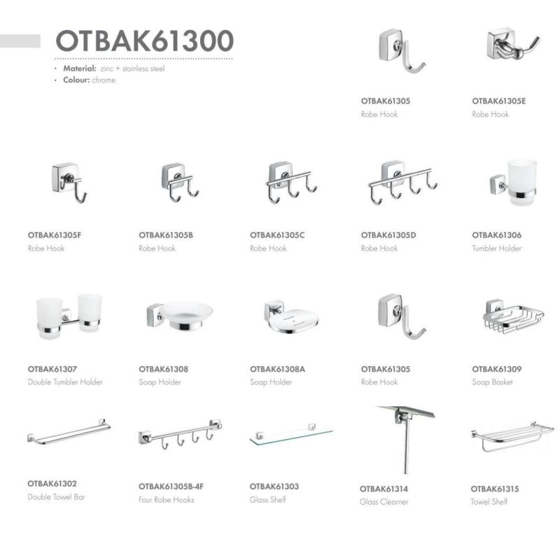 Ortonbath Rectangular Base 5 PCS Bathroom Hardware Set Includes 24 Inches Adjustable Towel Bar, Toilet Paper Holder, Towel Ring Bathroom Accessories