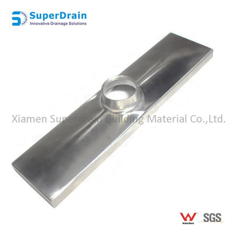 Bathroom Accessories Rectangular Stainless Steel Polished Finish Quick Drainage with Brass Trap