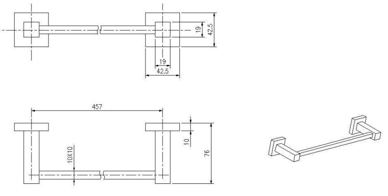 Bath Towel Bar Holder Sets Wall Mounted Stainless Steel Bathroom Accessory Kit