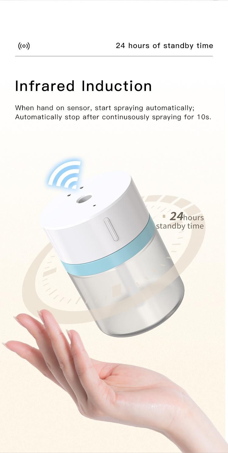 Scenta Top Sale Infrared Induction Touchless Auto Alcohol Spray Dispenser Rechargeable Automatic Alcohol Hand Sanitizer Dispenser