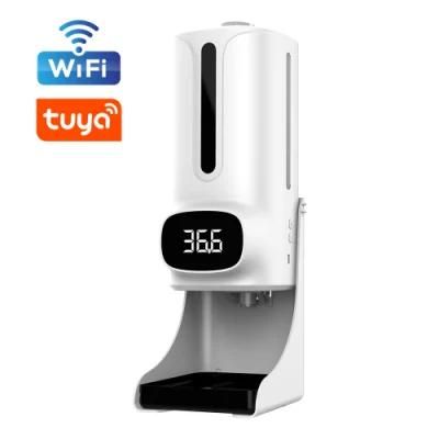 Factory Custom 2 in 1 Thermometer Automatic Soap Dispenser Hands Free Touchless Auto Wash Foaming Liquid Alcohol Spray Dispenser WiFi