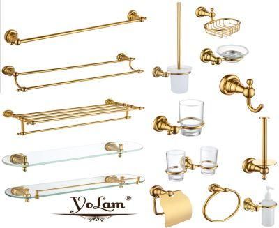 Golden Color Brass Toilet Bathroom Accessories Set (38 series)